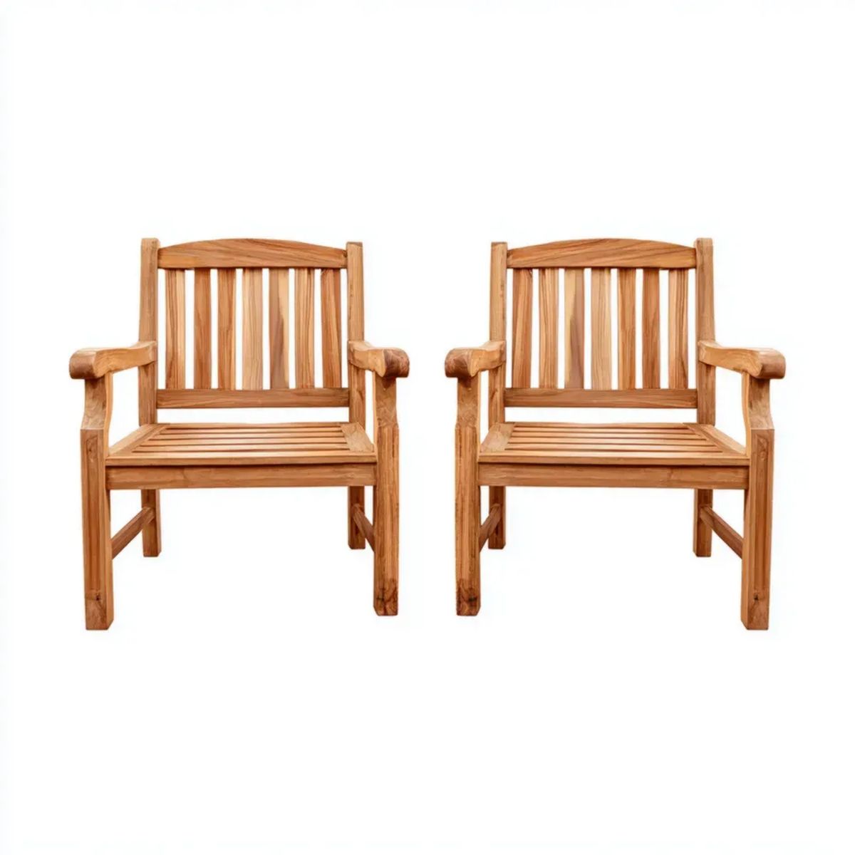 Fotel ogrodowy, Partia 2 ogrodowych foteli z naturalnej lakieru 60 x 61,5 x 90 cm