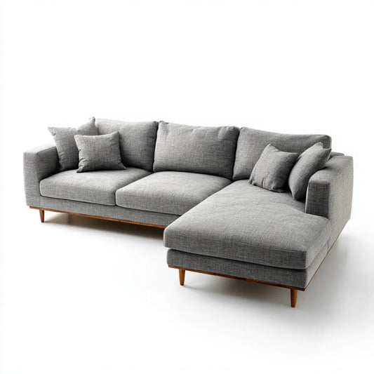 Sofa, 4-osobowa poliestrowy sofa z melidyanem, 280 x 160 x 85 cm