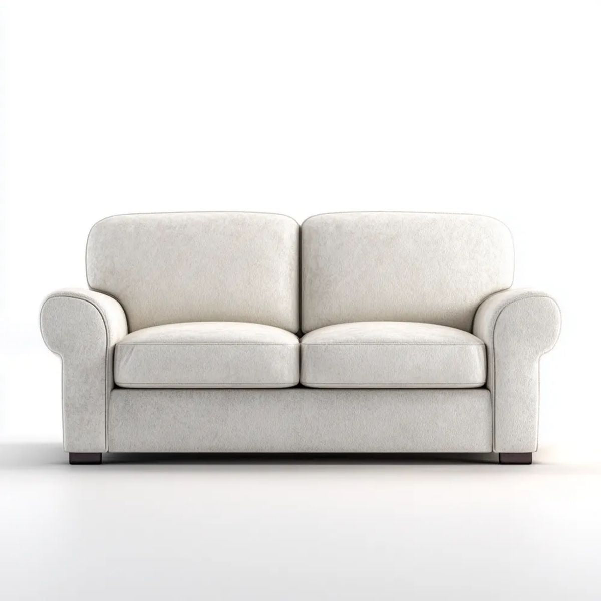 Sofa, Beżowa sofa w kręconym poliestrze 168 x 88 x 86 cm