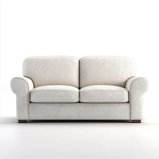 Sofa, Beżowa sofa w kręconym poliestrze 168 x 88 x 86 cm