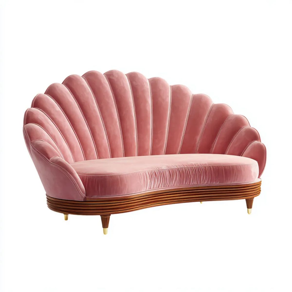 Sofa, Pink 3-osobowa sofa w poliestrze aksamit poliestrowy ephelvet ephelshell ephelshape, 220 x 90 x 100 cm