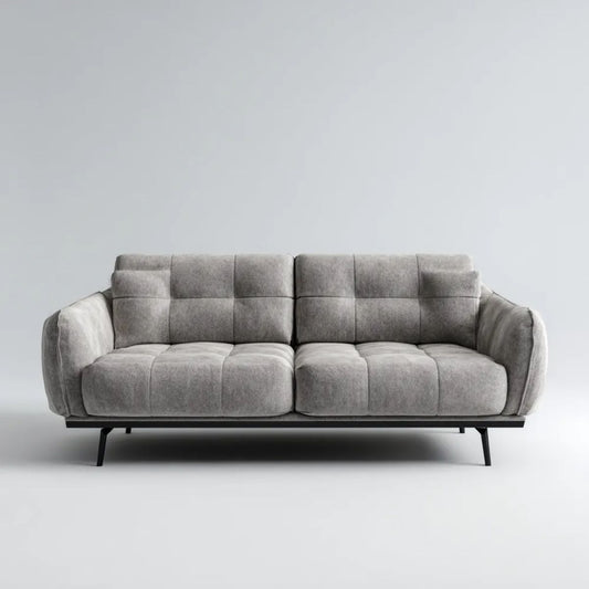 Sofa, 3 wilkoszara wilkowelka sofa, 220 x 95 x 85 cm