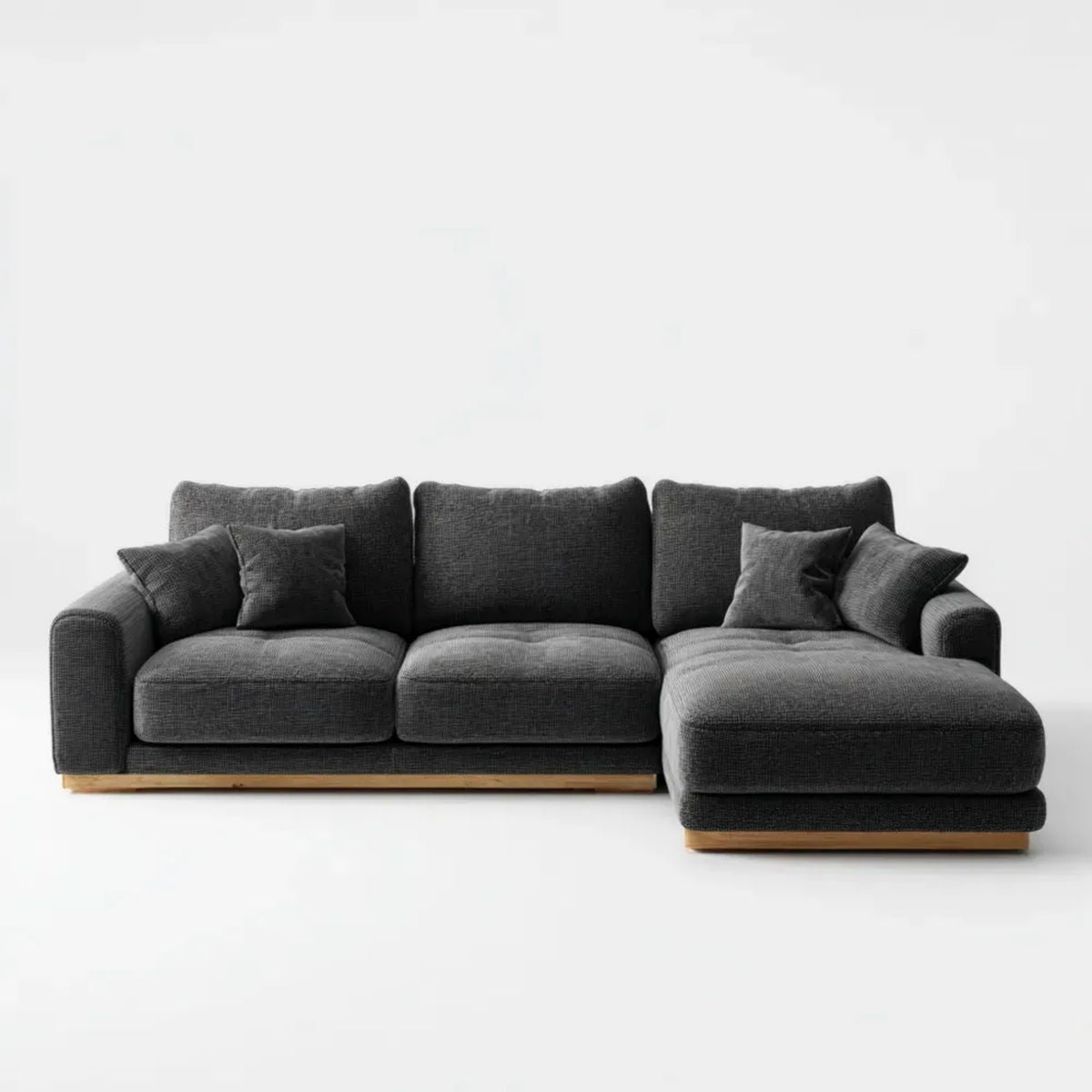 Sofa, 3-osobowa fizjologiczny fiscorner sofa z syreną meridian fisrist fisory poliester antracyt, 280 x 165 x 85 cm