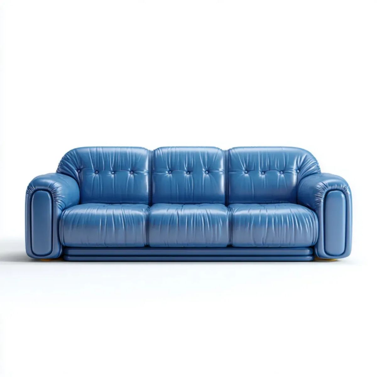 Sofa, 3-osobowa sofa ze skóry syntetycznej surówki, 220 x 95 x 85 cm