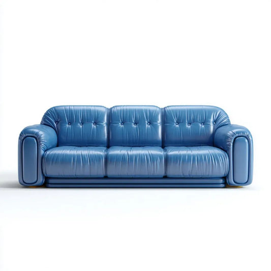 Sofa, 3-osobowa sofa ze skóry syntetycznej surówki, 220 x 95 x 85 cm