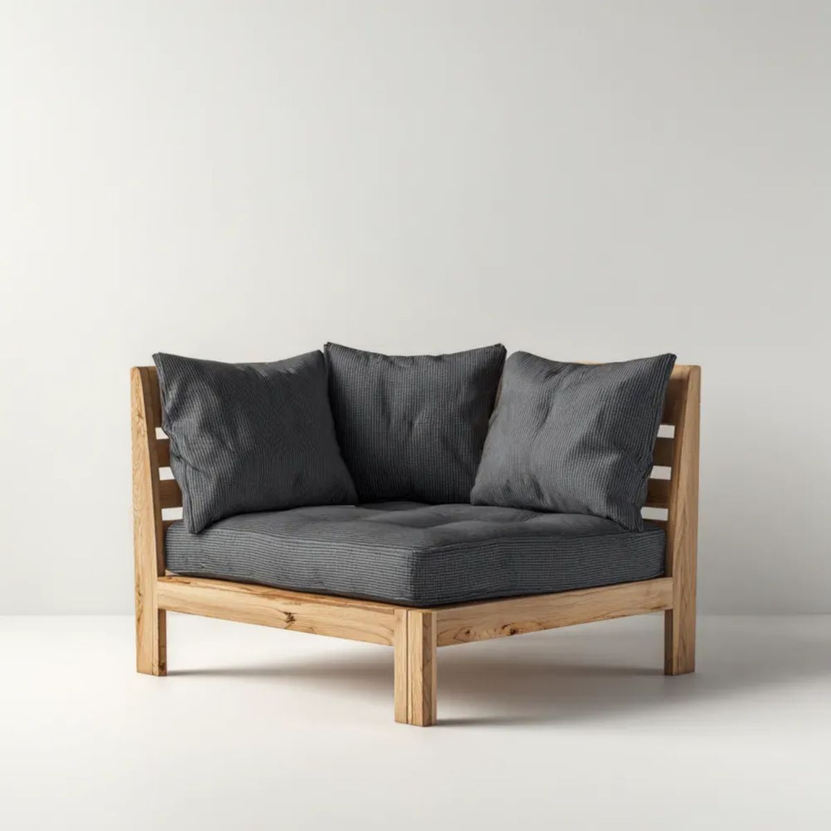 Fotel ogrodowy, Ogród Krzesło wypoczynkowe 2 Krzesełka ogrodowe w Krzesełku naturalnym z antracytem, 120 x 75 x 70 cm